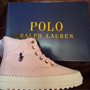 Polo Ralph Lauren little girl mid casual sneakers.